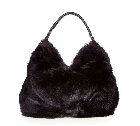 black fake fur bag|Amazon.com: Black Faux Fur Purse.